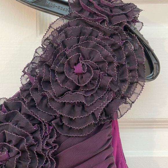 Adriana Papell Boutique NWT Rich Purple One-Shoulder Dress - Size 6 - Picture 3 of 8